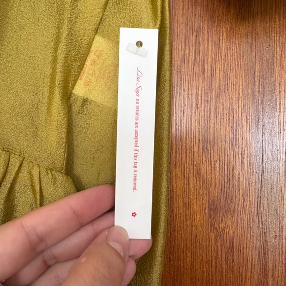 Lisa Says Gah Petra Tie Back Top - Chartreuse - Picture 6 of 7